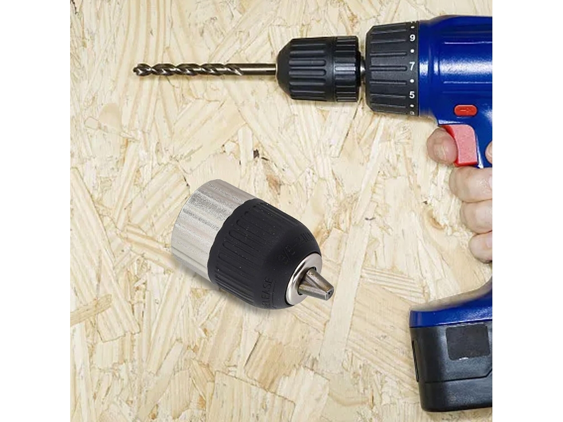 Mandril Sem Chave De 213 Mm Para E Metal 3/824unf Com Furo Roscado 9,5 3/8 Polegada