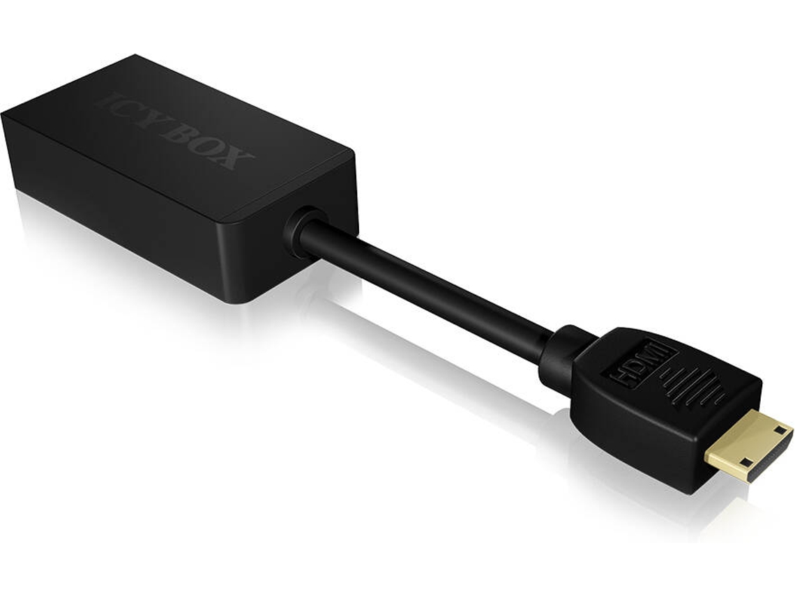 Adaptador de Cabo de Vídeo ICY BOX IB-AC502-C Mini-HDMI VGA (D-Sub) Preto