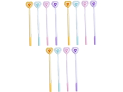 Conjunto De 12 Canetas Doitool Para Meninas, Gel Pretas, Assinatura,