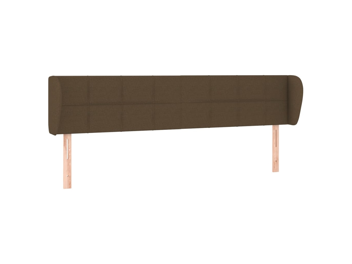 Cabeceira de Cama com Abas Tecido Castanho Escuro MAISON EXCLUSIVE (203x23x78 cm)