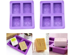 Moldes Retangulares De Sabão Artesanais Com Design Exclusivo, Silicone De Grau Alimentício Flexível E Antiaderente, 4 Cavidades Em Formato De Árvore,