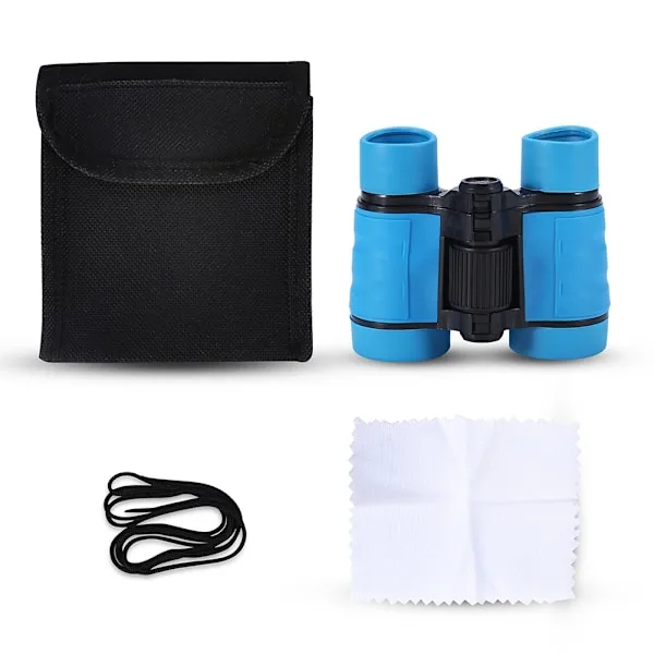 Binóculos 4x30 para Crianças, Telescópio de Brinquedo para Observação Pássaros Ao Ar Livre, Azul BRILVIBERA