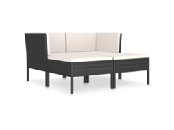 Garden Furniture Set, Garden Furniture Sets Vidaxl Preto Rattan / Vime (n/a)