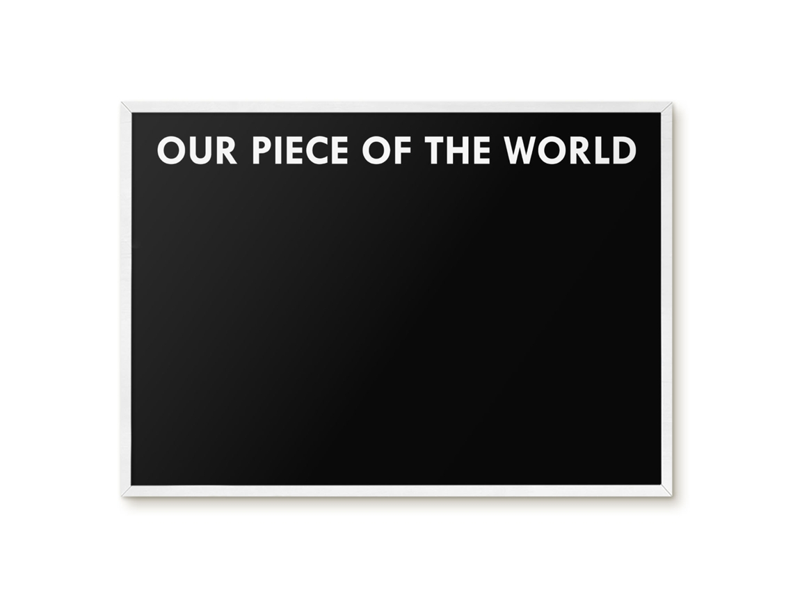 Quadro de vidro magnético "Nosso pedaço do mundo" para o hall Espelharte (70x50 cm)