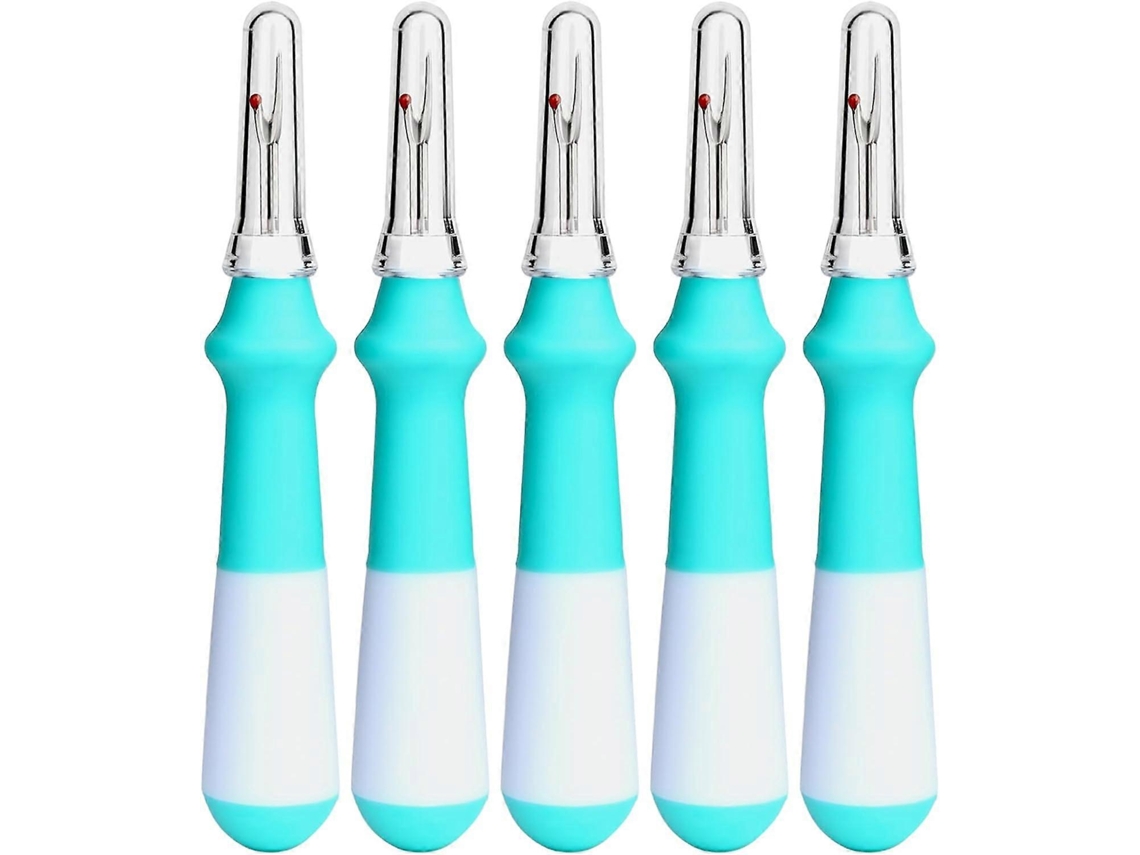 Conjunto de 5 Peças de Descosturadores com Cabo Ergonômico, Descosturador Verde para Costura, Ferramenta para Remover Linhas AQUAFORGE (verde)