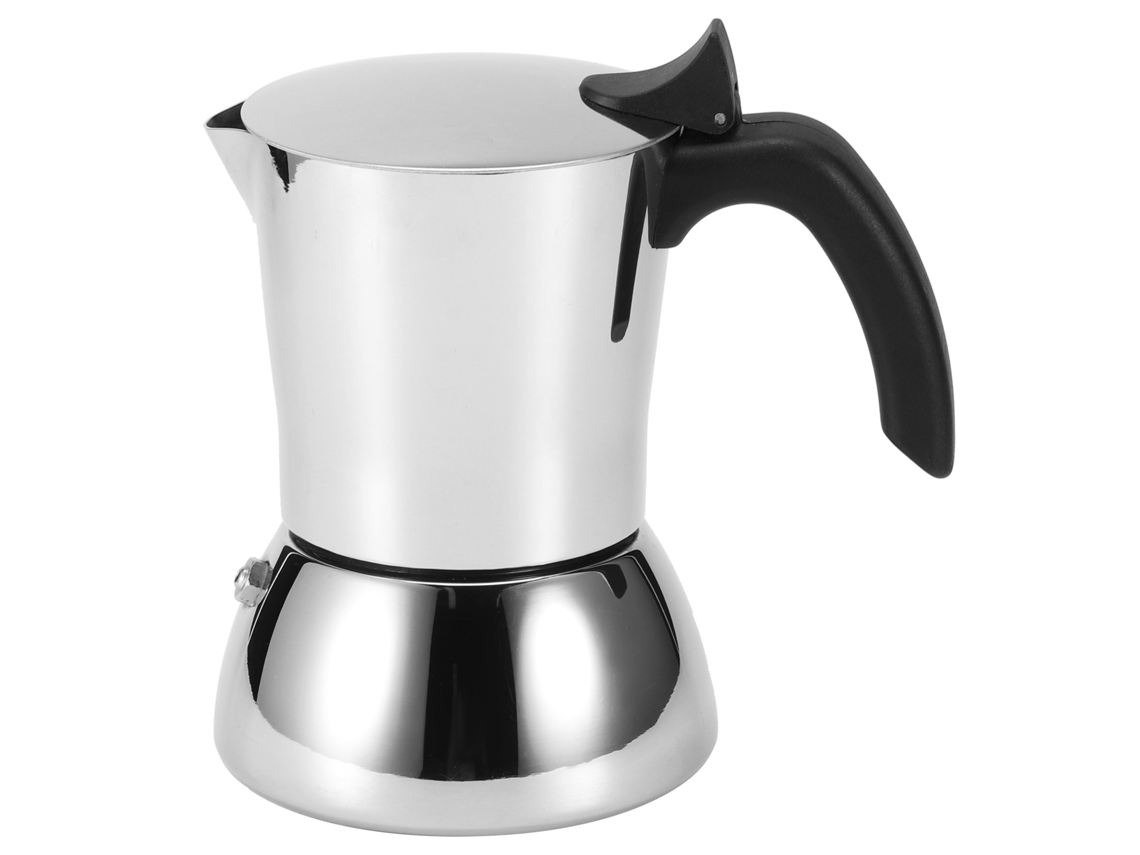 KOFIHETY Espresso Maestro Máquina De Café Expresso Para Fogão, Design Em Aço Inoxidável, Aroma Intenso, Válvula De Segurança De Alto Desempenho Resistente À P