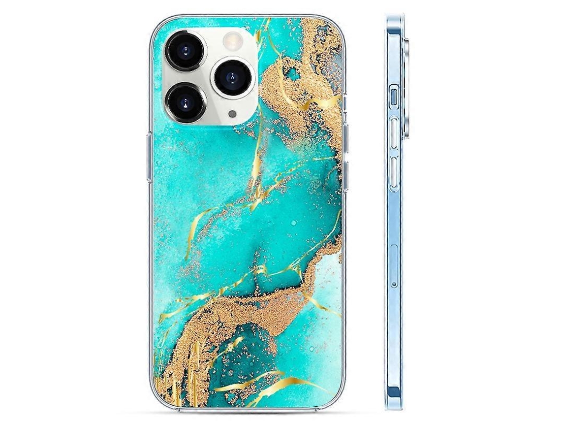 Capa De Celular Com Acabamento Em Mármore Esmaltado Colorido Para Iphone 11 Pro