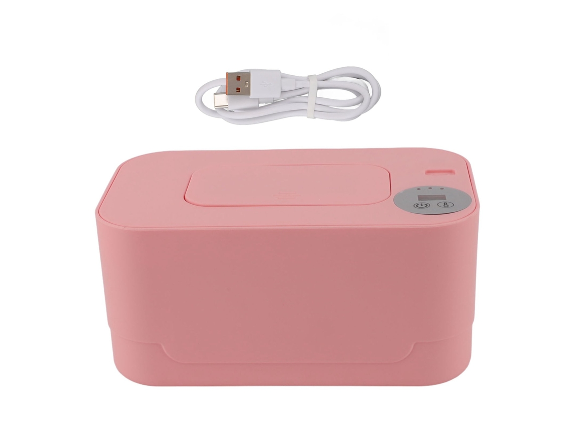 Aquecedor de toalhinhas para bebê com luz noturna ajustável usb portátil rosa | S/MARCA