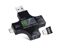 Testador Usb Pd Colorido Dc Multímetro Digital Slowmoose