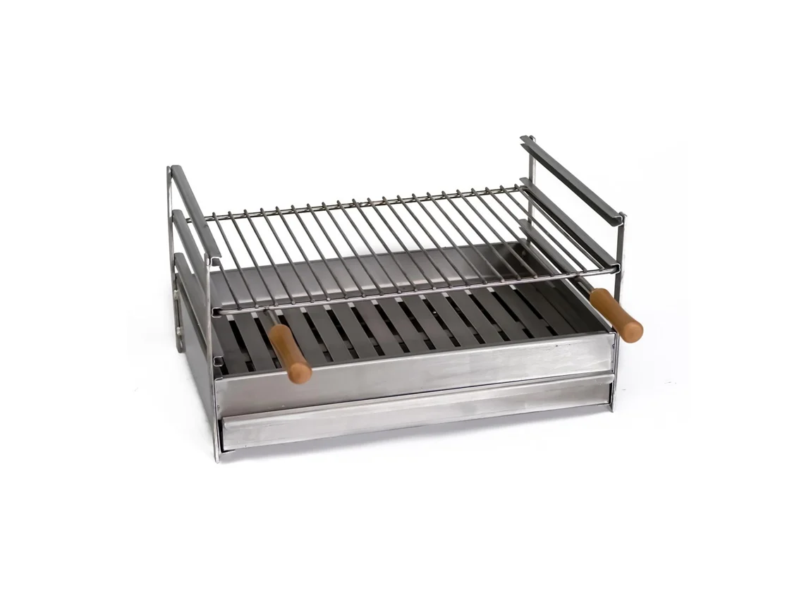 Grelhador para Barbecue Aço Inox 51X33 cm