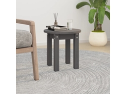 Vidaxl Mesa De Centro Ø 35x35 Cm Madeira De Pinho Maciça Cinzento
