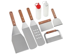 2026-kit De 8 Accesorios Para Barbacoa De Acero Inoxidable - Herramientas Profesionales Para Parrilla Y Teppanyaki - Regalo Ideal