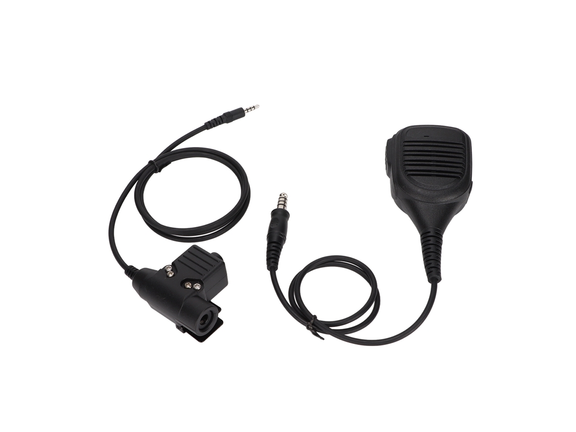 Microfone LAXISCREED 7.1mm com Ptt U94 para Plug 3.5mm