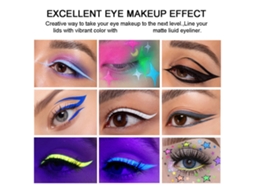 Set De 12 Delineadores Líquidos Mate Handaiyan Larga Duración Impermeable Anti-desmaquillaje Para Maquillaje De Ojos Colorido