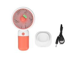 Ats ventilador Portátil Pequeño com Design de Fruta Cenoura Laranja Usb Recarregável para Viagens e Deslocamentos