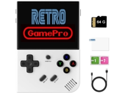 Console Portátil Retrô, Tela Ips de 3,5 Polegadas, Saída Hdmi AQUAFORGE