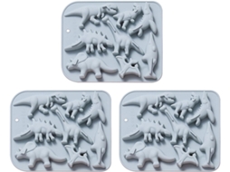 Molde De Silicone Para Fondant Com 8 Peças Em Formato De Dinossauro Pa