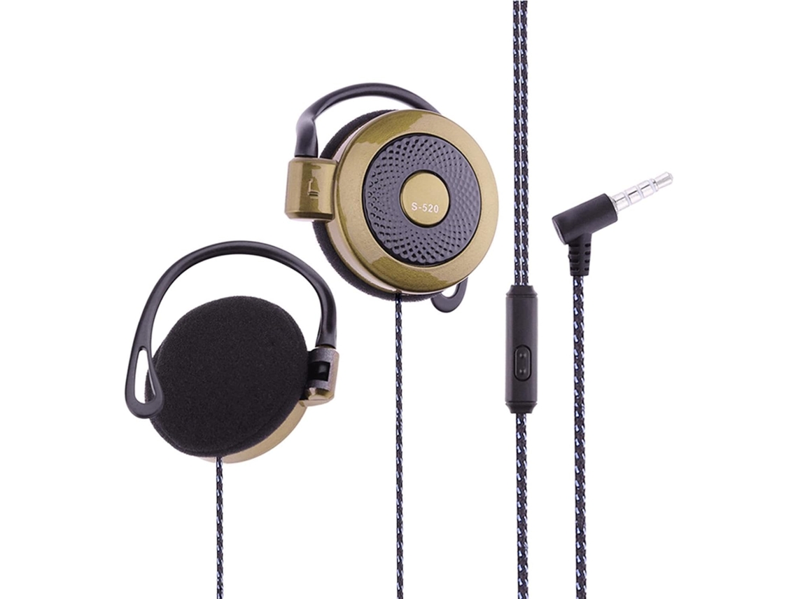 Fones De Ouvido Com Fio E Clipe Estéreo Para Jogos Conector 3, 5mm