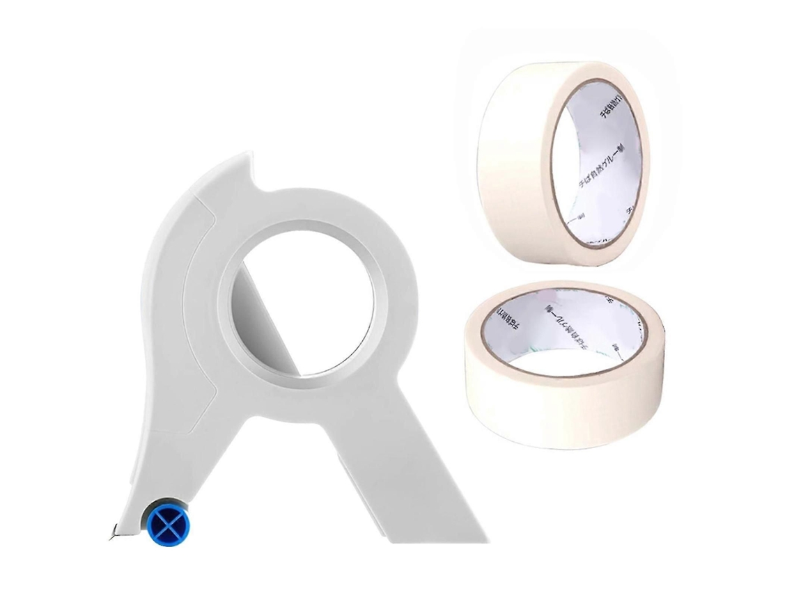 Conjunto de Fita Adesiva e Dispensador 1,37 Polegadas X 22 Metros Decoração com Aplicador Fi Ta para GOKOCO