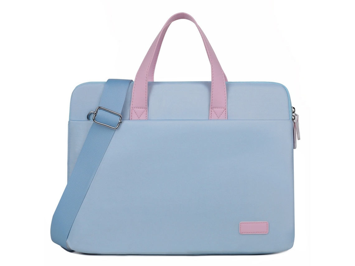 Bolsa Para Computador Portátil 15.6 Polegadas Impermeável Com Interior Macio E Bolso Auxiliar Azul Elysve