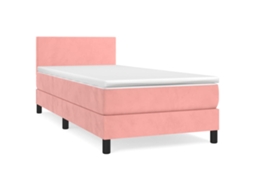 Cama com Molas/colchão 80x200 Cm Veludo Rosa MAISON EXCLUSIVE