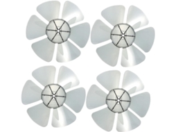 Conjunto De 4 Lâminas De Plástico Para Ventilador Com Silenciador De Substituição.