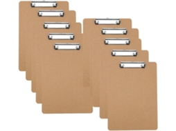 Klembord A6 - Klemborden De Madeira - Broche Metálico - Papel Clip - Suporte De Fixação - Rígido E Brilhante - Quadro De Notas