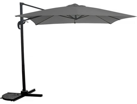 Guarda-sol HABITAT ET JARDIN Soleil (Cinzento - Alumínio/Aço/Poliéster - 2.5x2.5 m)