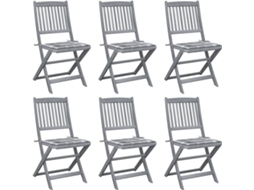 Folding Chair, Folding Chairs Vidaxl Cinzeto Madeira De Acácia (n/a)