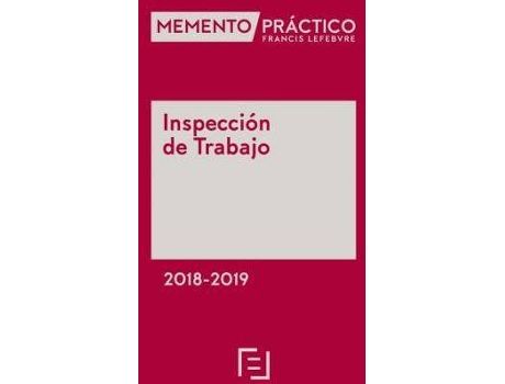 Livro Memento inspección de trabajo 2018-2019 de Lefebvre-El Derecho (Espanhol)