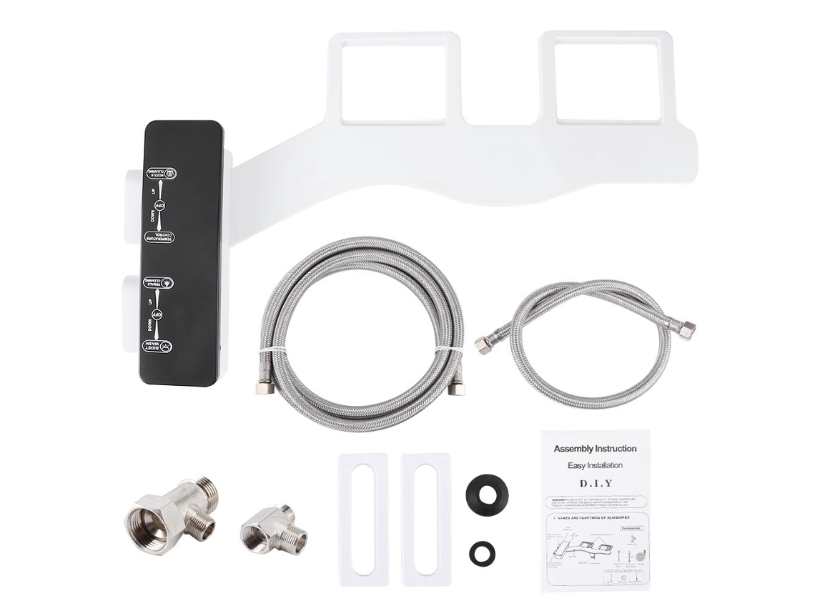 Conjunto de acessórios para banheiro com bidê, bico autolimpante e controle de pressão e temperatura da água Uns7/8