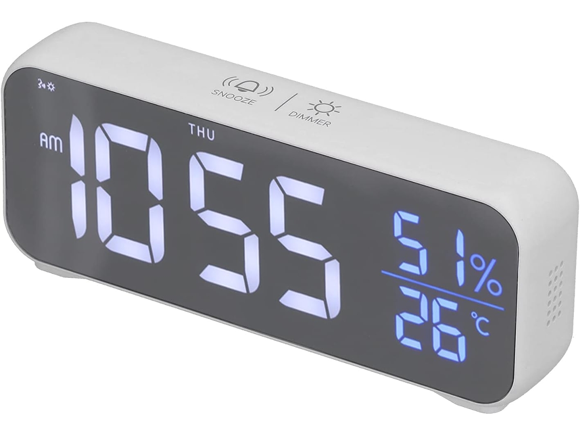 Despertador Digital Led Naroote Para Quarto Com Função Soneca.