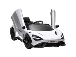 Carro Elétrico Com Portas Gaivota, Controle, Partida Suave, Led, Branco