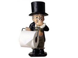 Suporte para Papel Higiênico com Prateleira, Suporte Engraçado para Papel Higiênico para Banheiro BRILVIBERA