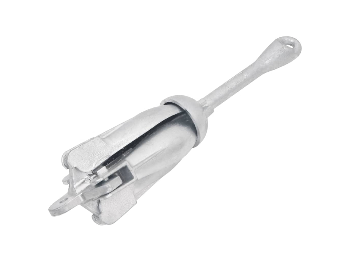 Vidaxl Âncora Dobrável 4 Kg Ferro Fundido Galvanizado A Quente Prata