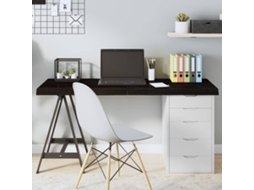 Vidaxl Tampo De Mesa 140x50x(2-6) Cm Carvalho Tratado Castanho-escuro