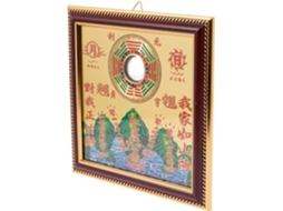Ornamento Espelho Bagua Chinês Estilo Antigo Mdf Decoração Portas Exorcismo Proteção Mal GOKOCO