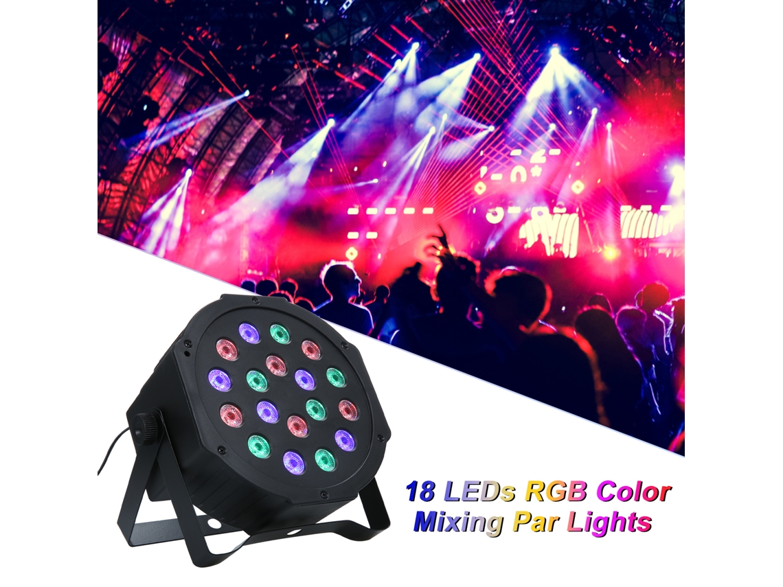 2026 luces Par Shineslay 18 Leds Rgb Mezcla de Colores Dmx512 Activada por Sonido Auto run para Fiesta Hogar Ktv Disco Dj Club Bar