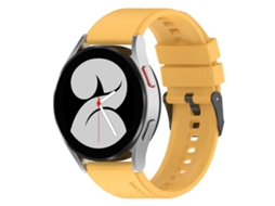 Bracelete para Samsung Galaxy Watch 5 Silicone Black Buckle Step (20mm) Amarelo XIAOMOYU (44mm)