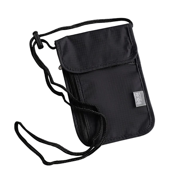 Bolsa Porta-passaporte Rfid Para Documentos, Preta