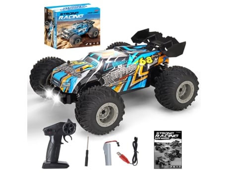 Carrinho De Jogos De Controle Remoto, Escala 118, Com Faróis E Função De Drift Em Alta Velocidade Azul Escuro Hexinyigjly