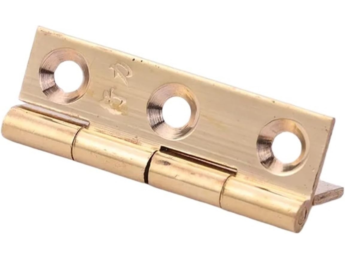 Dobradiça De Latão Para Móveis, 38mm, Acessórios, Conector, Ferragens, 6 Furos, 1 Polegada, 2 Peças