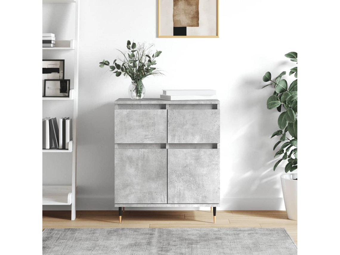 Aparador | Armário Buffet 60x35x70 Cm Derivados De Madeira Cinzento Cimento