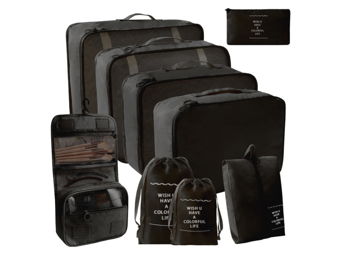Organizador Cubos Embalagem Mala NEVEANCE Preto (33x25x4cm)