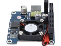 Placa De Expansão Com Módulo Refrigeração Poe Power Over Ethernet Para Raspberry Pi 4b 3b+, Compatível Com O Padrão 802 3af