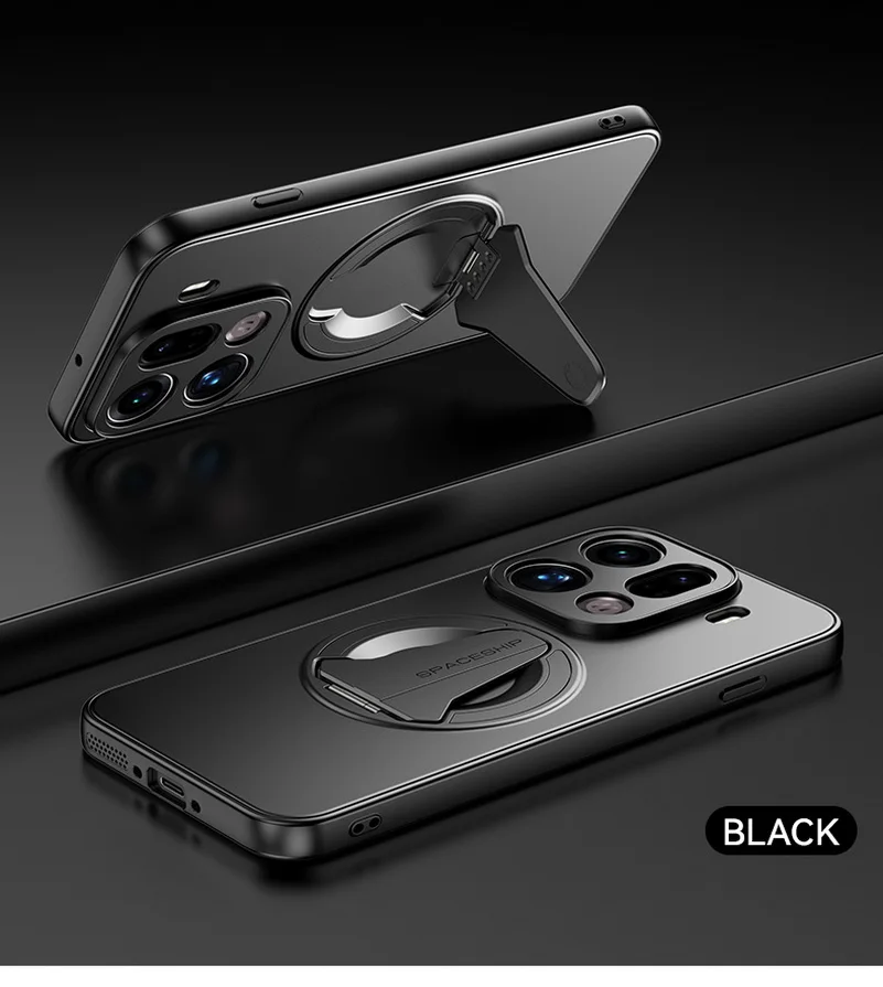 (preto, Oppo Find X8s) Capa Magnética Invisível Com Acabamento Fosco, Suporte E Proteção Contra Quedas.