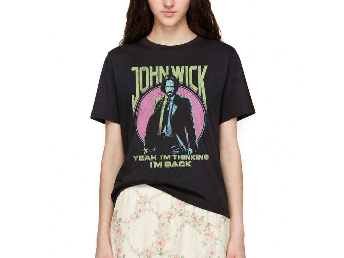 Rockinstone John Wick Yeah I'm Thinking I'm Back Black Adult T-shirt Size:xxxl