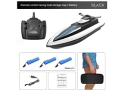 Ats barco de Carreras Rc Eléctrico Impermeable 2.4g para Niños, Control Remoto de 4 Canales, Velocidad Alta, Recargable