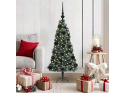 Vidaxl Árvore De Natal Artificial Pré-iluminada Com Conjunto De Bolas