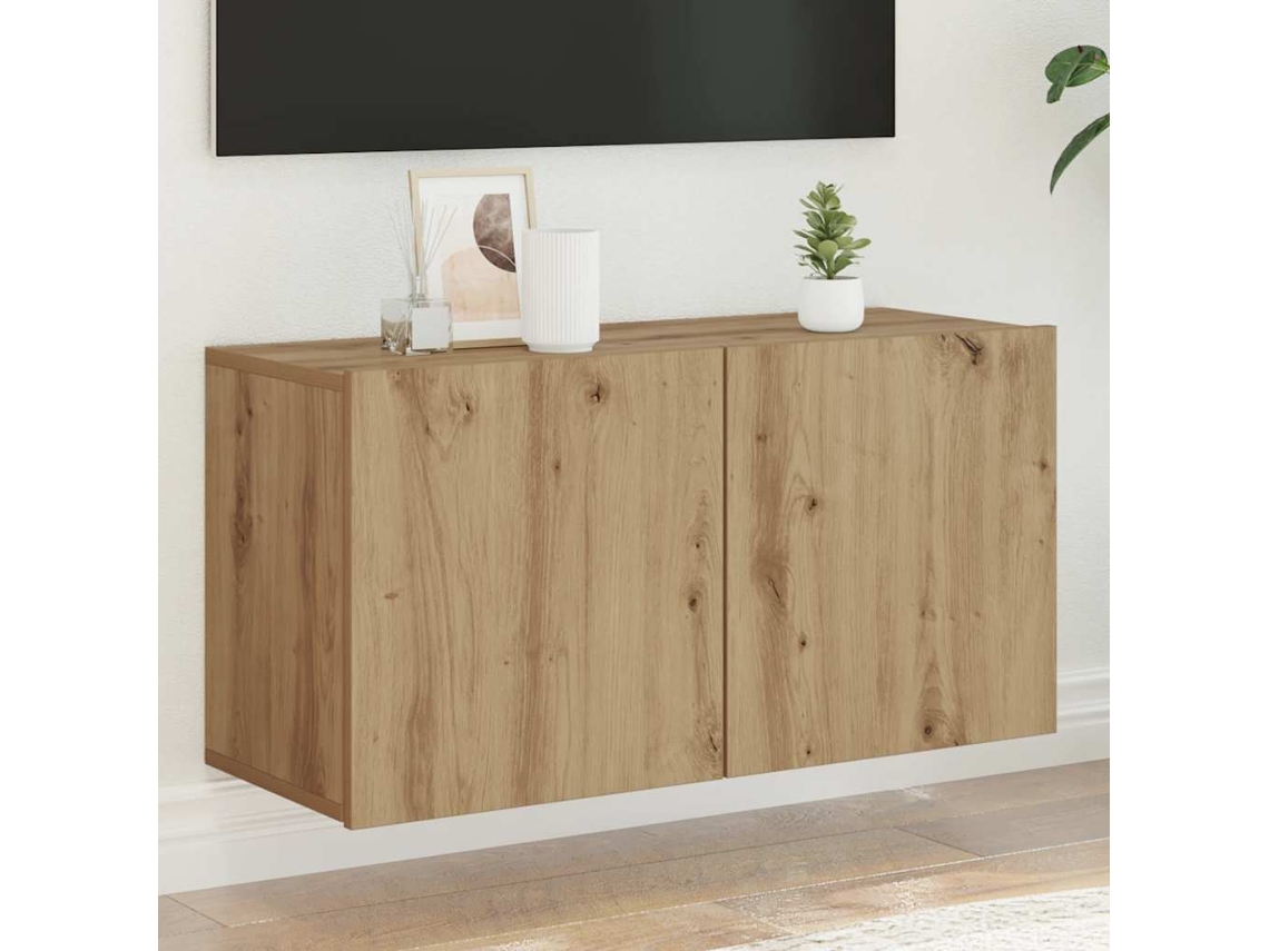 Vidaxl Móvel de Parede para Tv 80x30x41 Cm Carvalho Artisiano